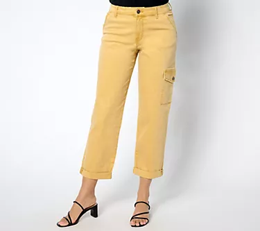 LOGO by Lori Goldstein Regular Boyfriend Cargo Jean