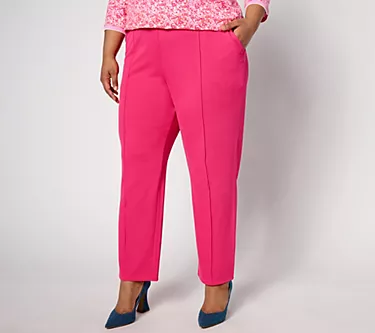 Isaac Mizrahi Live! Petite Pebble Knit Ankle Pants w/ Front Pintuck 1 361911-isaac-mizrahi-live-petite-pebble-knit-ankle-pants-w-front-pintuck-1.webp
