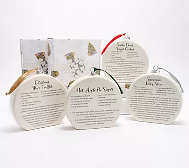 Temp-tations Set of 4 David's Recipe Ornaments