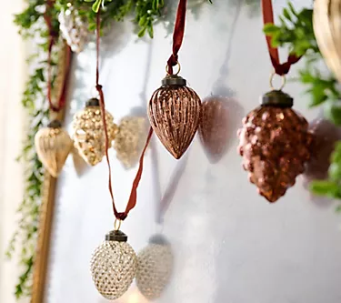 Home Reflections Mercury Glass Pinecone Garland w/ Box