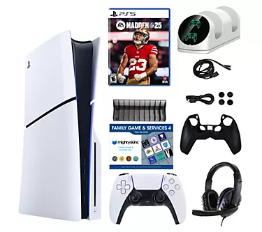 PS5 Slim Disc 1TB Console with Madden NFL 25Bundle