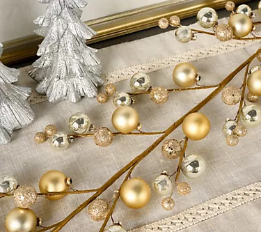 4' Ornament and Glitter Berry Garland by Valerie