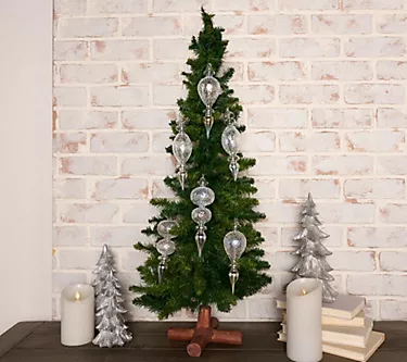 Simply Stunning (6) Blown Glass Finial Ornaments by Janine Graff