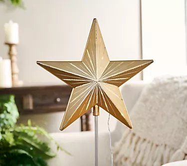 ShWk 7/28 Starry Night 11" Clip-On Tree Topper by Valerie