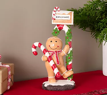 Gingerbread Boy with Candy Lane Mailbox by Valerie