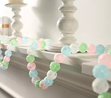 Set of 2 6' Sugared Candy Ball Garlands by Valerie