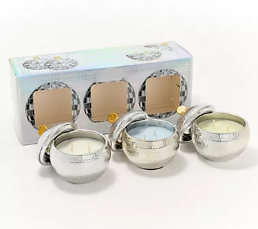 HomeWorx by Slatkin + Co. 3-pc Disco Ball Candle Gift Set