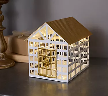 Illuminated 14" Belle Manor Greenhouse by Kim Gravel