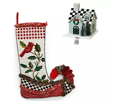 MacKenzie- Childs Farmhouse Stocking Hook and Stocking 1 362974-mackenzie-childs-farmhouse-stocking-hook-and-stocking-1.webp