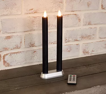 Home Bliss S/2 Rechargable 10.5" Tapers with Base and Remote