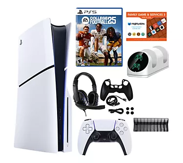 PS5 Slim Disc 1TB Console with College Football25 Bundle