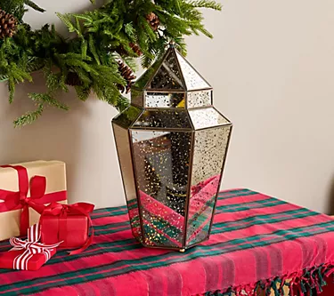 18" Oversized Illuminated Mercury Glass Lantern by Kim Gravel