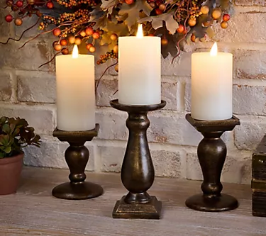 ShWk 8/4 S/3 Flippable Pedestal Candle Holders by Valerie