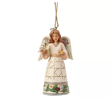 Jim Shore Heartwood Creek Woodland Angel with Owl Orn 4.53in H