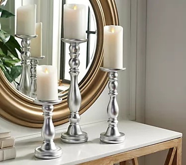 Set of 3 Pedestal Candle Holders by Valerie