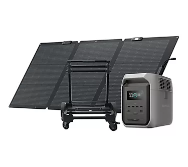 Ecoflow Delta 3 1500Wh Power Station, Trolley, & 160W Solar Panel