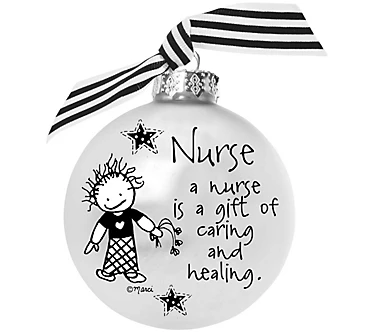 "A Nurse Is A Gift" Glass Ornament Inspired byMarci