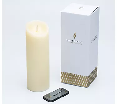 Luminara 8.5" Tall Unscented Flameless Candle with Remote