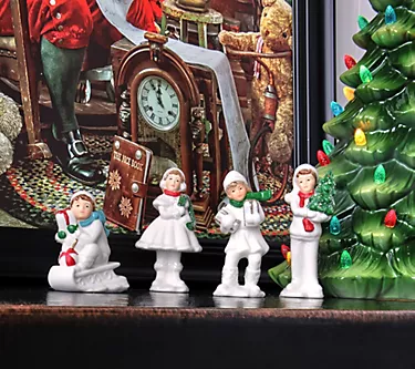 2.5-4.5" Porcelain Winter Children Set of 4 byValerie