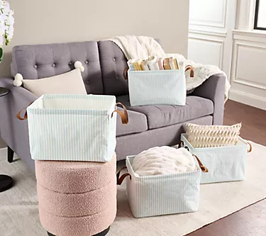 c e ll a Set of 4 Collapsible 15.75" Storage Baskets