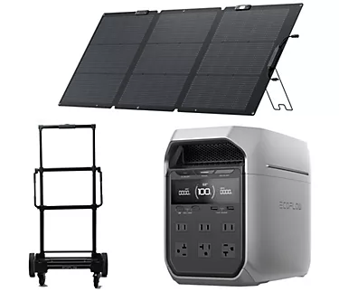Ecoflow Delta 3 Plus 1000Wh Power Station w Trolley & 160W Solar Panel