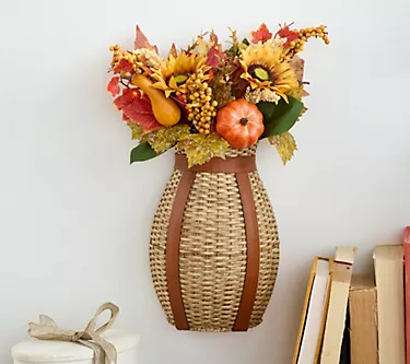 Home Reflections 17" Illuminated Harvest Hanging Basket
