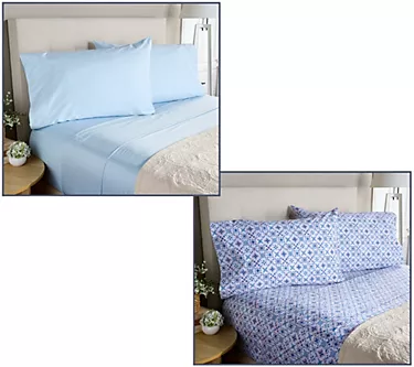 Home Reflections 2-Pack Cotton Sateen Sheet Set
