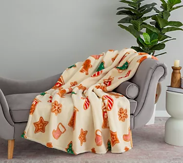 Berkshire Oversized Sparkle Holiday Icon 60x80 Throw
