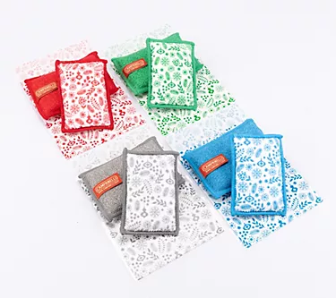 CAMPANELLI 8-Piece Printed & Solid Sponges Gift Sets in (4) Gift Bags