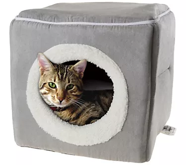 Petmaker Cat House Indoor Bed with Removable Foam Cushion