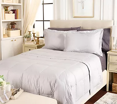 Northern Nights Shadow Dot Cotton 650FP Down Blanket Set - King