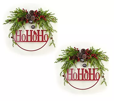 Temp-tations Set of 2 Holiday Decorative Wreaths