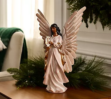 16" Angel with Instrument with Metal Wings by Valerie