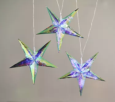 "As Is" Fierce Home Indoor/ Outdoor Set of 3 Holiday Stars