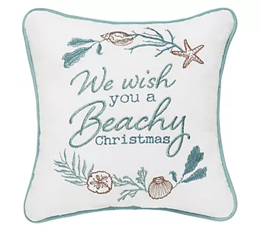 Beachy Christmas Pillow by Valerie