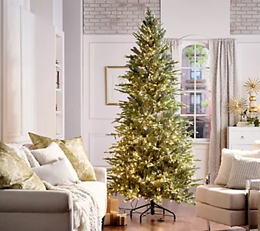 "As Is" Bethlehem Light 7.5' 4-in-1 LED Christmas Tree w/ Storage Bag