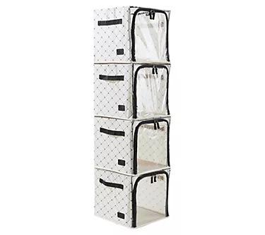 "As Is" Periea Set of 4 Square Stackable Cubes