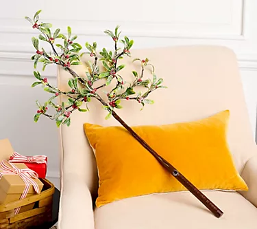 "As Is" Bethlehem Lights 36" Glistening Berry Branch