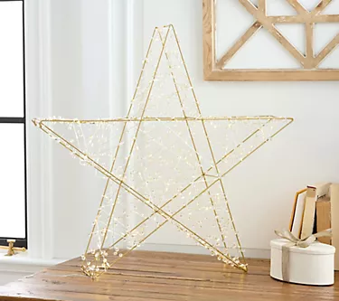 "As Is" Martha Stewart 28" Indoor/ Outdoor Crystal Star with 100 Lights