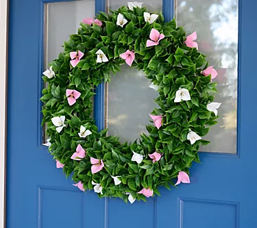 "As Is" Wicker Park Faux Bougainvillea 21" Wreath