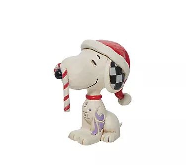 Enesco Peanuts by Jim Shore Snoopy Glitter Candy Cane Mini