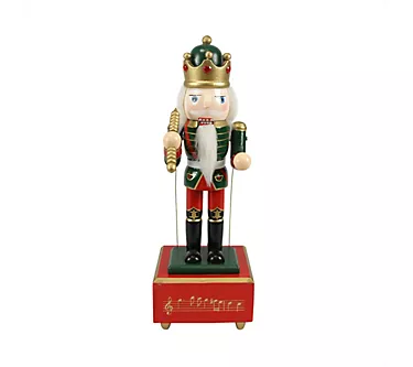 Nutcracker Factory 12" Animated King w/ ScepterNutcracker