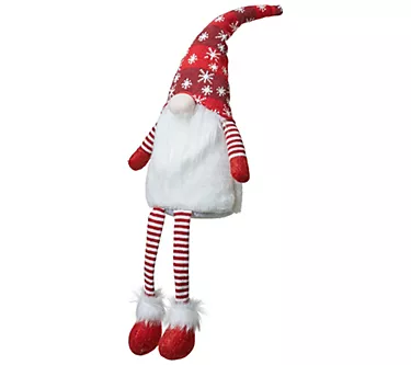 Glitzhome 28" Dangly Legs Christmas Gnome ShelfSitter