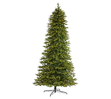 Nearly Natural 10' Belgium Fir Tree w/1050 Clear LED Lights