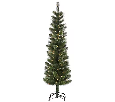 6.5' Cashmere Needle Pencil Tree w/Lights by Gerson Co. 1 368015-6-5-cashmere-needle-pencil-tree-w-lights-by-gerson-co–1.webp