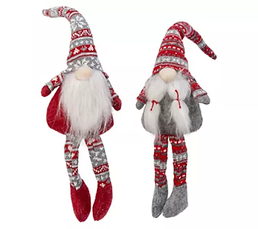 Set of 2 31.5-in H Lighted Fabric Gnome by Gerson Co