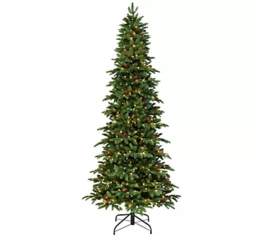 Puleo International 7.5' Prelit Slim Montana Spruce Tree