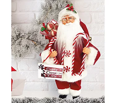 Santa's Workshop 15" Santa Loves Candy Canes