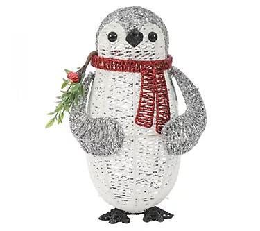 LuxenHome Penguin Lighted LED Indoor Outdoor Hoiday Decor