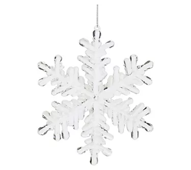 Melrose Clear Acrylic Snowflake Oranment (Set of 12)